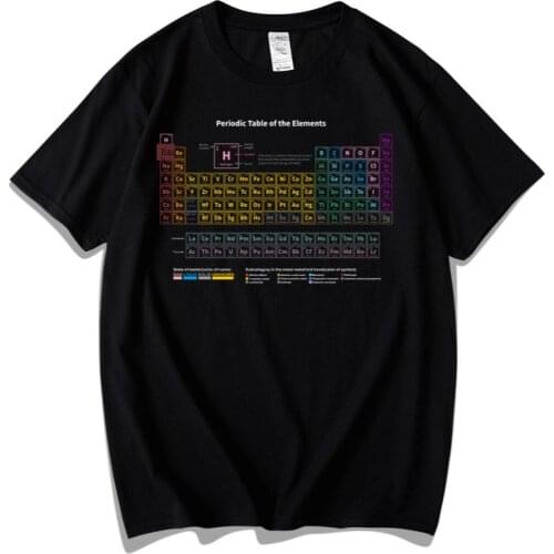 Summer new chemical element periodic table T-shirt male student casual wear cotton short-sleeved couple short-sleeved shirt