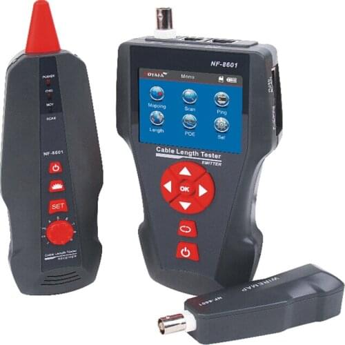 Noyafa NF-8601 Multi-functional Network Line Tracker LCD Cable length Tester Breakpoint Tester PING POE and Cross-talk Function