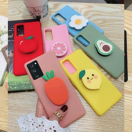 3D Cute Cartoon Soft phone case for Samsung Galaxy Note 20 Ultra note 20 Soft TPU stand Holder phone cover for samusng note 20