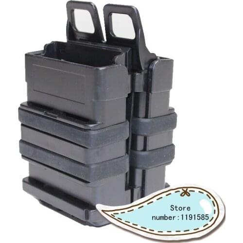 Pack of 2 pcs Tactical Fastmag 5.56mm Style Molle Polymer Mag Pouch Fits M4 Suit For Airsoft