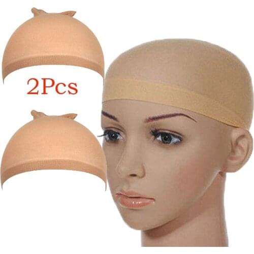 2Pcs Unisex Stocking Wig Caps Reuseable Stretch Hairnets For Making Wigs Beanies Nylon Polyester Wig Hat Women Bonnets