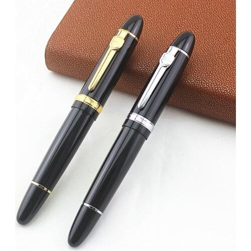 New Jinhao 159 Black And Golden 0.7 mm Nib Fountain Pen Ink Converter and box Ink select Gifts Writing pen