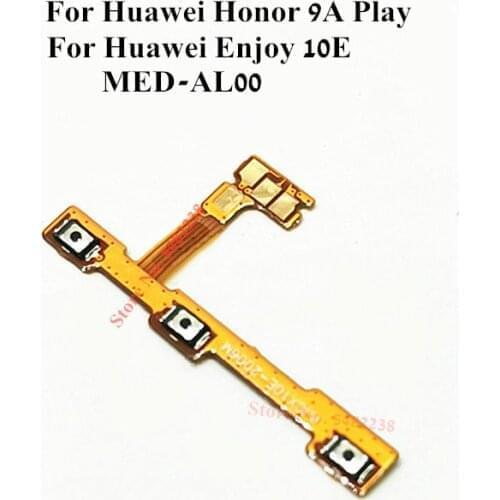 Original Power ON OFF Volume Buttons Flex cable For Huawei Honor 9A Play Enjoy 10E MED-AL00 Power Switch Side Key connector