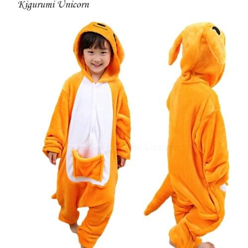 Pink Leopard Kigurumi Unicorn Pajamas Childrens Pajamas for Boys Girls Flannel Kids Stich Set Animal Sleepwear Winter Onesies