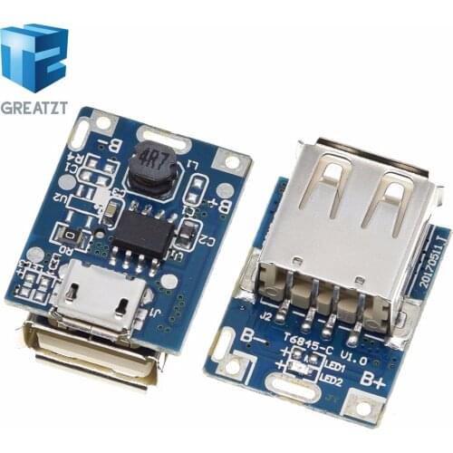 5pcs 5V Boost Converter Step-Up Power Module Lithium Battery Charging Protection Board LED Display USB For DIY Charger 134N3P