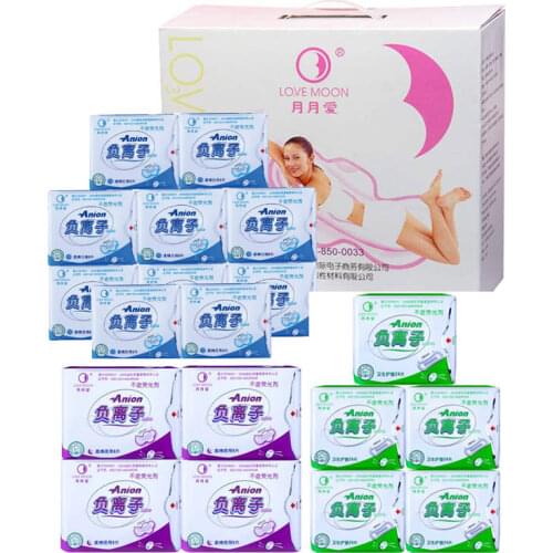 19pack love moon anion menstrual cushion feminine hygiene feminine napkin sanitary napkin pad lovemoon woman gasket podpaski