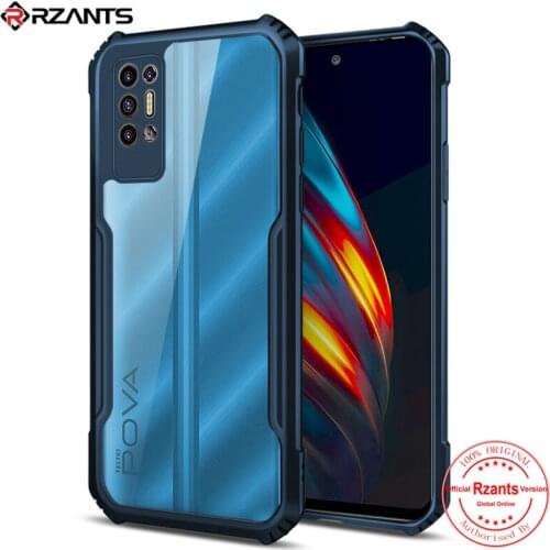 Rzants For Tecno Pova 2 Case Hard [Blade] Shockproof Slim Crystal Clear Cover funda Casing