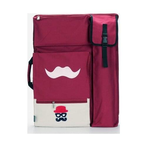 Mustache Cute Art Bag For Drawing Tools Waterproof Large Art Supplies Bag Painting Sketch Bag Backpack For Artist 50*65CM