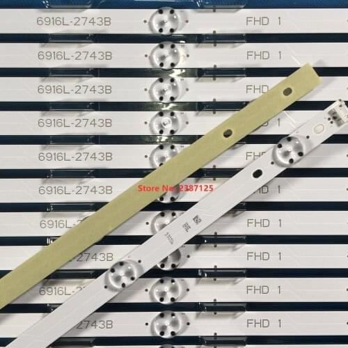 84cm LED strip for LG 43" 43lh5700 43UH610V 43VH6100 43UH603V 6916L-2744A 6916L-2743A 2743B V16.5 ART3 LC430DGE FJ M2 43lh590v