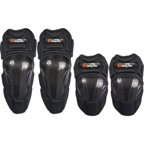 Carbon Fiber Motorcycle riding knee elbow protectors 4-pieces Set Shock resistant racing Equipment male