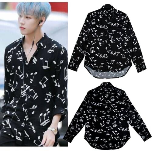 Kpop GOT7 Streetwear 2021 korean black loose casual long sleeve shirts women hip hop summer Tops Harajuku Blouses Loose clothes
