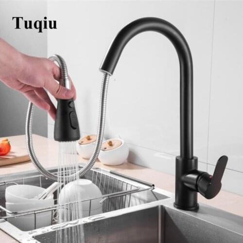 Vidric Pull Out Kitchen Faucet Black Sink Mixer Tap 360 degree rotation kitchen mixer taps Kitchen Tap