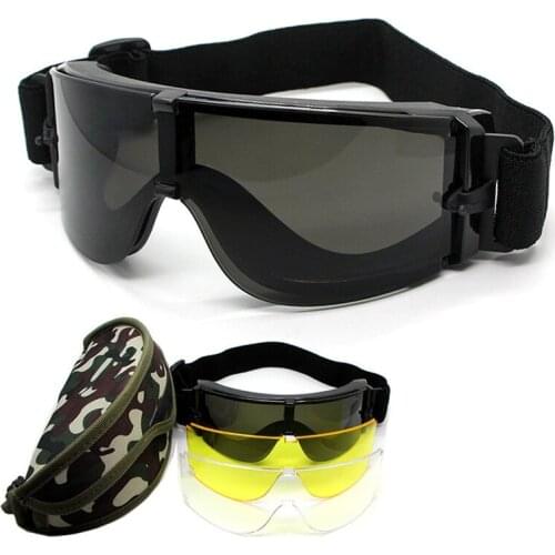 X800 Tactical Goggles CS Shooting Anti-BB Bomb Explosion-proof Goggles Special Forces Anti-fog and Sand-proof Glasses