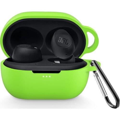 Protective Silicone Case Soft Shock Scratch Protection Cover for JBL Tune 115 TWS 115TWS True Wireless Earbuds with Keychain