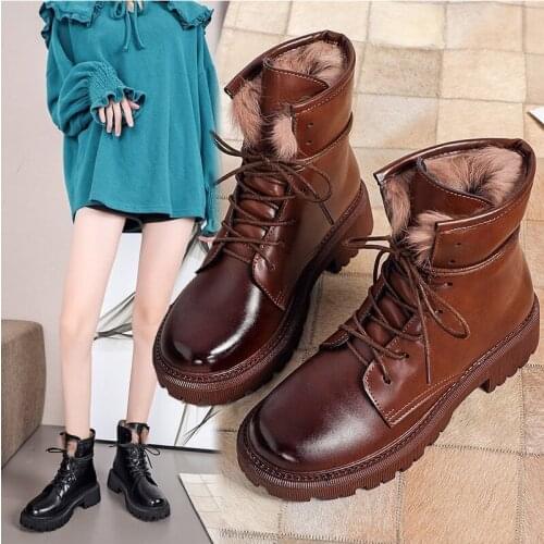 2020 Woman Shoes New Autumn Winter Ladies Leather Fashion Wild Sock Boots High Help Platform Boots Non-Slip Chelsea Boots