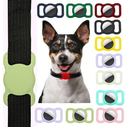 Liquid Silicone Protective Case for Apple Airtag GPS Finder Dog Cat Collar Loop for Apple Airtags Cover Funda 13 Colors