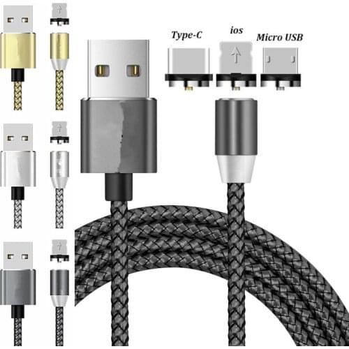 360 Round Magnetic Cable plug Type C Micro USB C Plug mobile Phone charging Microusb Type-C Magnet Charger Plug For iPhone X 8 7