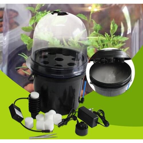 8 net cup Mist Propagator Aeroponic bucket with cycle timer nursery pot .soilless culture, Free shipping