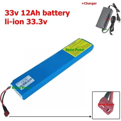 Long strip battery 33v 12Ah 33.3v 10.4Ah 500w electric bike battery 36v bicycle scooter SXT Buddy pack + 37.8v 2A charger