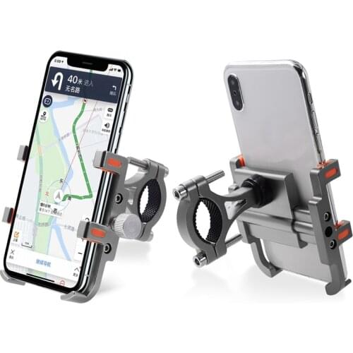 Aluminum Alloy Motorcycle Mobile Phone Holder Six-Claw Fixed Bracket For Iphone Smartphones GPS Mount Bike Stand