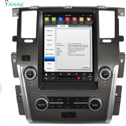 Android Car Radio Audio 2 DIN Stereo Receiver For-Nissan Patrol 2016-2019 GPS Navigation Video Multimedia MP3 Player HD Screen