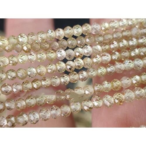 AAA loose beads faceted round 2.5mm zircon 31cm DIY jewelry making FPPJ wholesale nature