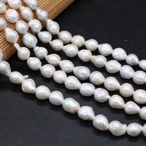 Natural Freshwater Pearl Beads For DIY Making Jewelry Necklaces Bracelet Earring Special-Shaped Baroque Circular 10-13mm 36CM