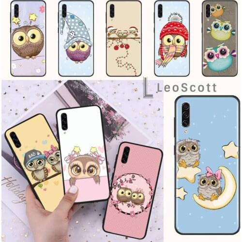 Cute owl cartoon Phone Case For Samsung A20 A30 30s A40 A7 2018 J2 J7 prime J4 Plus S5 Note 9 10 Plus