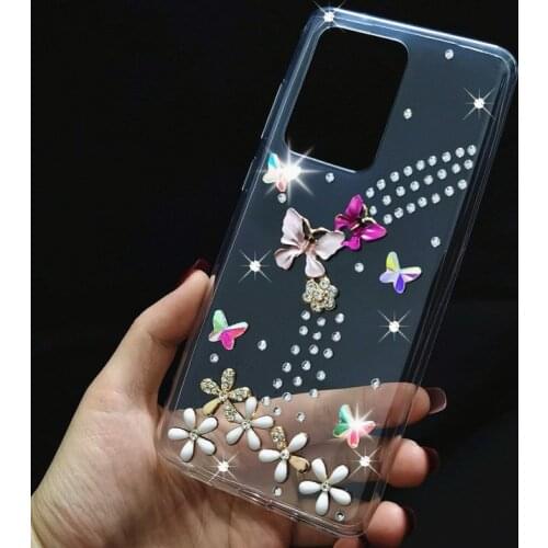 For Galaxy S20 Ultra S21 Plus A7 A5 2017 Phone Case For Samsung galaxy A21 A41 A50 A51 A71 Case Rhinestone Soft silicone Cover