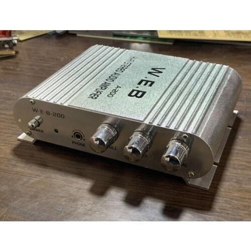 KYYSLB WEB200 DC12V Dual Channel Mini Power Amplifier Home Car Computer HIFI Small Amplifier with Headphone Jack