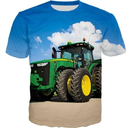 Oversized 3D Printing New Car Tractor T Shirt Men Hip Hop Ropa Hombre Casual Streetwear Boy T-shirt Cool Tshirt Tops Male Tees