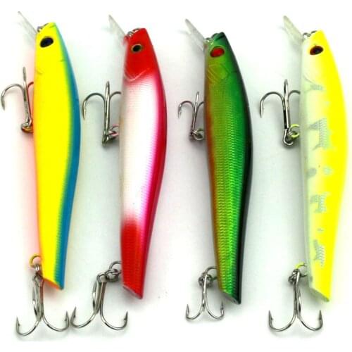 HENGJIA 12pcs Sea Fairy Fishing lure 14.5CM 18G 2#hooks 4colors Minnow hard fishing baits bass wobble pesca fishing tackles