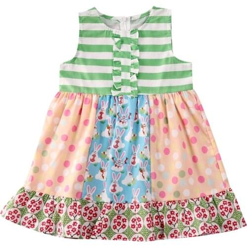 2020 Baby Summer Clothing Newborn Baby Girl Dress Sleeveless A-line Dresses Princess Easter Dress Clothes Outfits