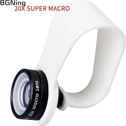 Mobile Phone Macro Lens 20X Super Cellphone Macro Lenses for Huawei for xiaomi for iphone 6 7 8 10 for Samsung 1cm Shot Distance
