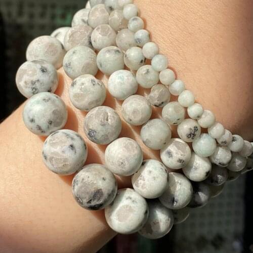 Dull Polish Matte Natural Blue Spot Jaspers Stone Beads For Jewelry Making Round Loose Beads Diy Bracelet Necklace 4/6/8/10/12mm