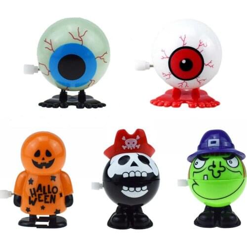 New Creative And Interesting Childrens Toys Christmas Halloween Wind Up Toys Clockwork Winding Eyes Jumping Teeth Ghost Teeth