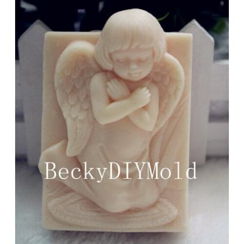 Wholesale!!!1pcs New Style Shy Angel (Z02) Silicone Handmade Soap Mold Crafts DIY Mould