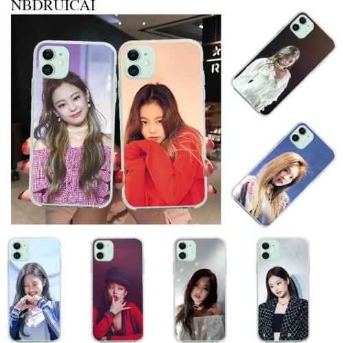 PENGHUWAN Jennie Kim Beautiful Black Soft Shell Phone Case Capa for iPhone 11 pro XS MAX 8 7 6 6S Plus X 5S SE XR cover