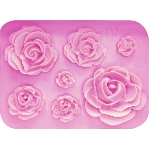 Rose Flowers Silicone Mold Cake Chocolate Mold Wedding Cake Decorating Tools Fondant Sugarcraft Cake Mold