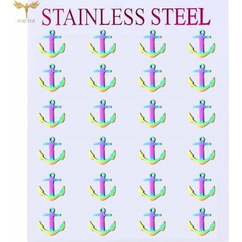 Anchor Hook Earrings Stainless Steel Stud Earrings for Women 2021 Set Punk Women Accessories Hot Sale Jewellry Wholesale 12pairs