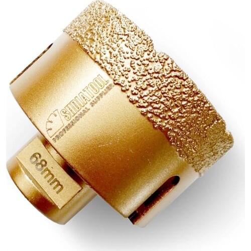 SHDIATOOL Dia 68mm Vacuum brazed diamond drilling core bits porcelain tile hole saw granite marble ceramic drill bits M14 Crown