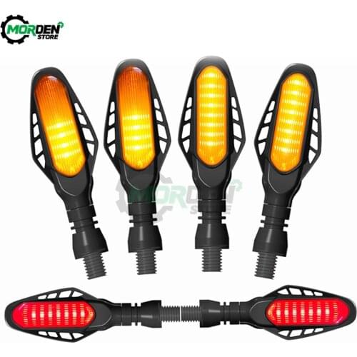 Signal Light Indicators Multi-function Led Motorcycle Turn Flowing Flash Blinkers Flicker DRL Daytime Brake Tail Lamp Dropship