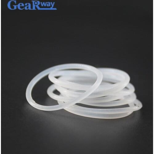 Silicone O Ring Seal Gasket 2.65mm CS Silicon Rubber O Ring Seals 21.2/22.4/23.6/25/40mm ID Food Grade Semitransparent O Ring