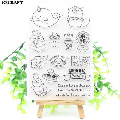 KSCRAFT I'M So Fancy Transparent Clear Silicone Stamp/Seal for DIY scrapbooking/photo album Decorative clear stamp sheets 139