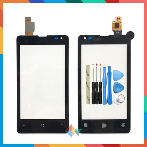 Replacement High Quality For Nokia Microsoft Lumia 435 N435 532 N532 Touch Screen Digitizer Front Glass Lens Sensor Panel + Tool