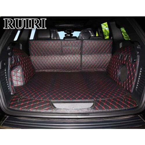 High quality! Full set car trunk mats for Jeep Grand Cherokee WK2 2018-2010 durable boot carpets cargo liner mats,Free shipping