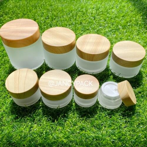 1PCS Cosmetic Jar 5/10/15/20/30/20g/50g/60g/100g Empty Cosmetic Refillable Glass Bottles Makeup Face Cream Jar Pot Container