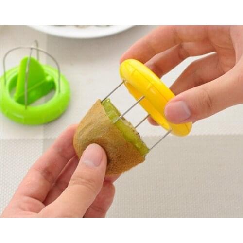 1PC Mini Fruit Kiwi Cutter Peeler Slicer Kitchen Gadgets Tools Kiwi peeling tools For Pitaya Green EKX 025