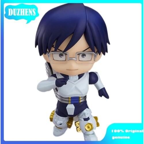 100% Original genuine My Hero Academia Iida Tenya Q version figma PVC Action Figure Anime Figure Model Toys Figure Doll Gift