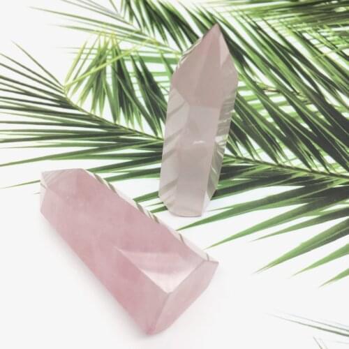 5-6cm Natural pink crystal crystal rod point healing 1pc